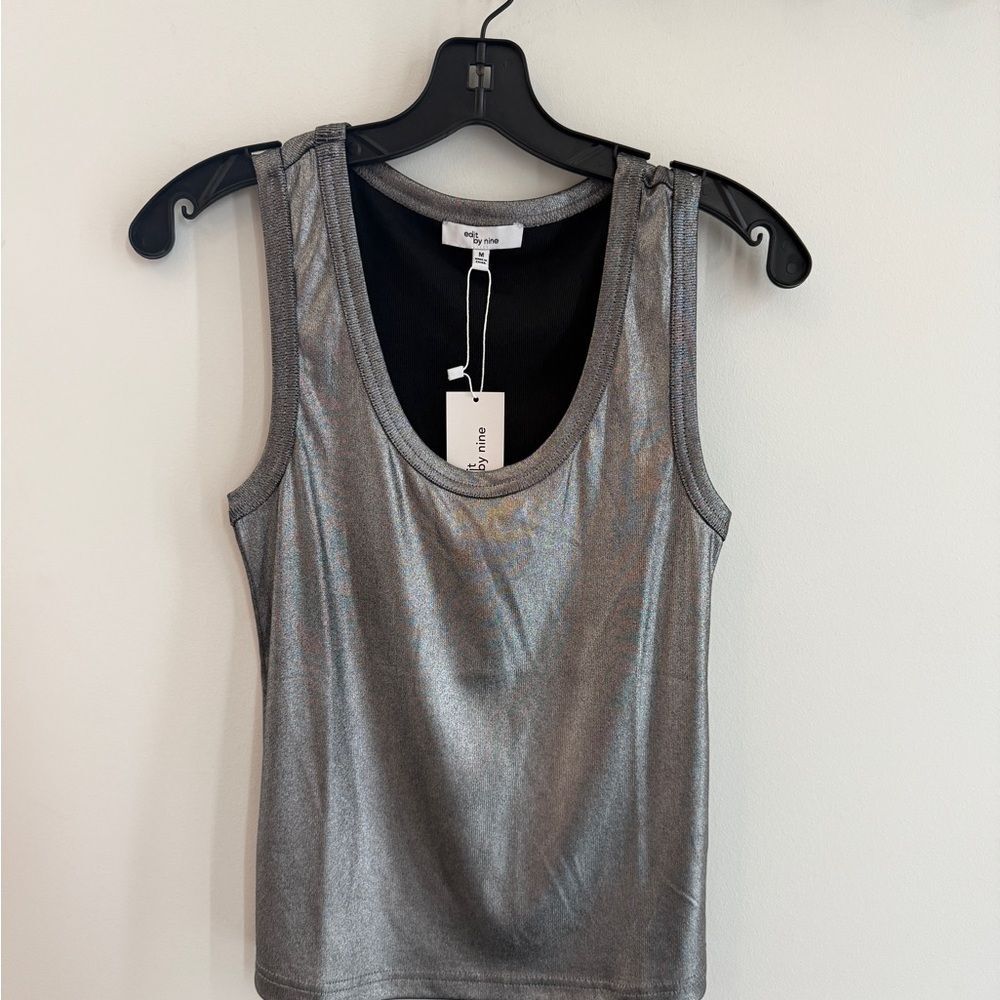 Shimmering Silver Women's Tank Top
